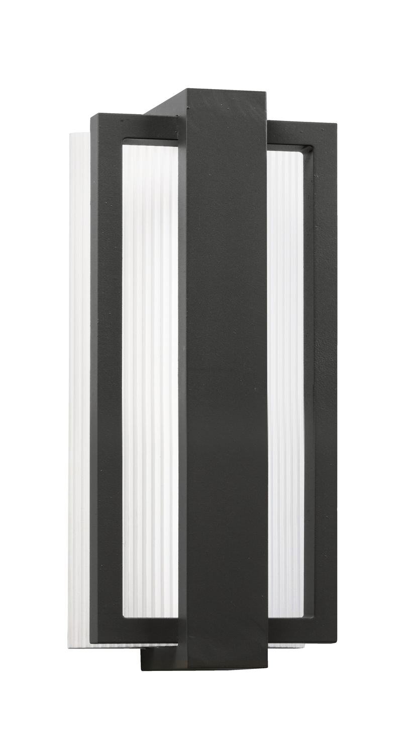 Sedo 12.25" LED Outdoor Wall Light with Clear Polycarbonate Diffuser in Satin Black