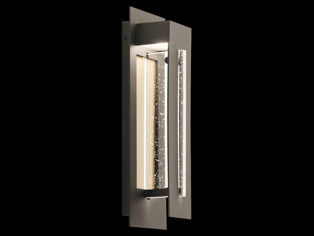 River Path 17.5" LED Outdoor Wall Light with Clear Seeded Glass in Olde Bronze®