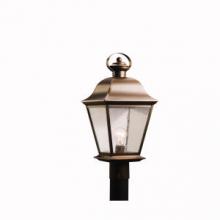 Kichler 9909OZLED - Mount Vernon 19.5" 1 Light Outdoor LED Post Light with Clear Seeded Glass in Olde Bronze®