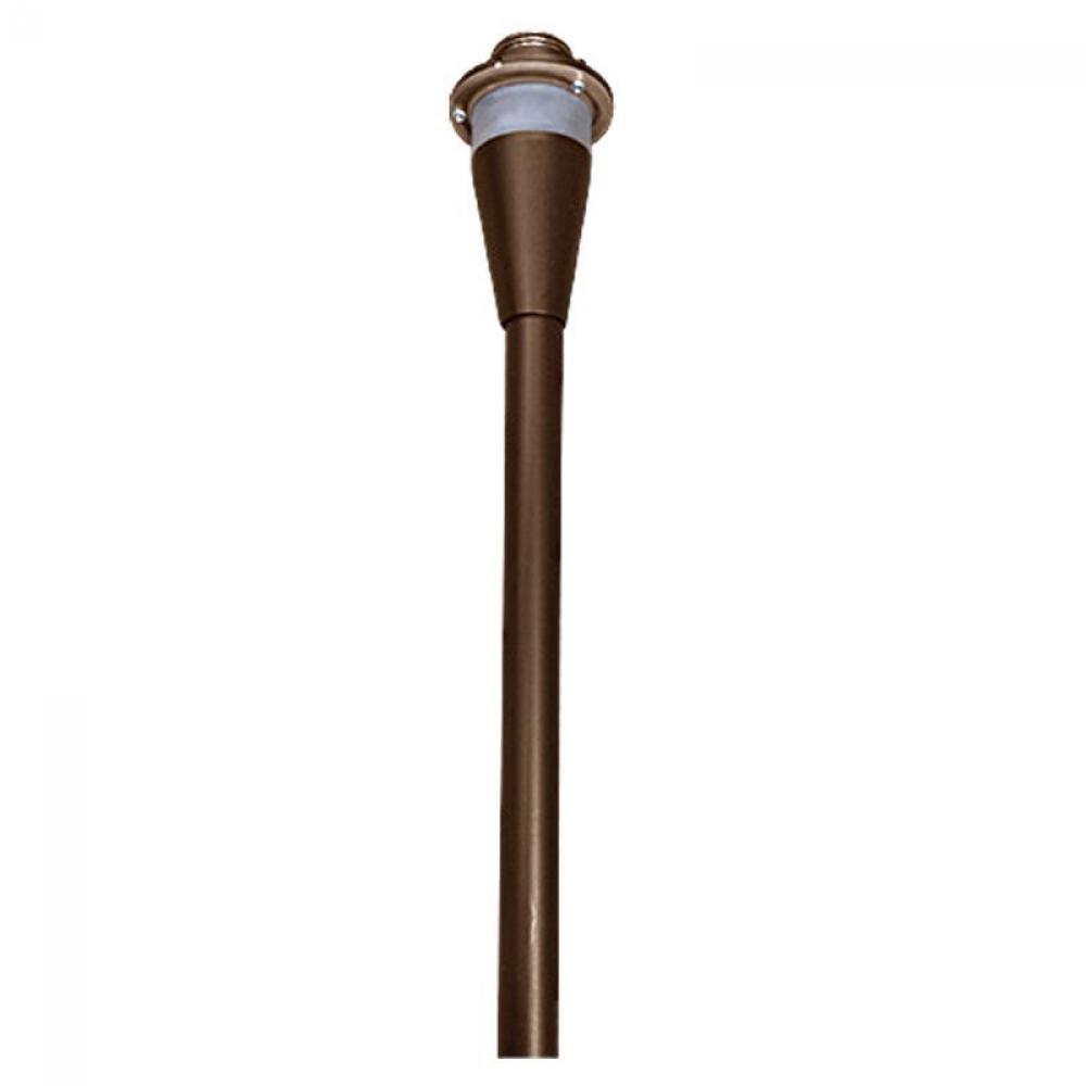 15in AA SERIES PATH LIGHT STEM RGBW PUSH BUTTON, ORB