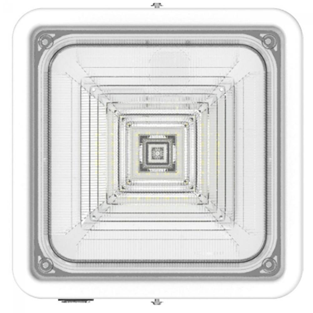 BUILDER SERIES INDOOR SQ CANOPY LIGHT SELECTABLE 10/20/30W 30/40/50K, WH