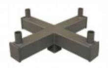 Westgate MFG C3 PSS4Q90VTZ - 4" 90 DEGREE QUAD SQ VERT. TENON - BRONZE