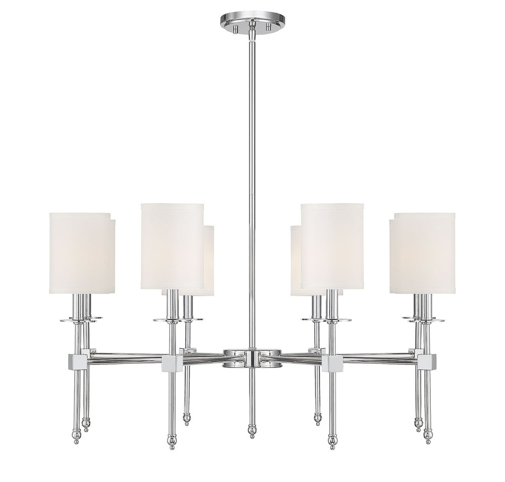 Chatham 8-Light Chandelier in Polished Nickel