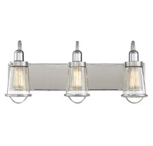 Savoy House 8-1780-3-111 - Lansing 3-Light Bathroom Vanity Light in Satin Nickel with Polished Nickel Accents