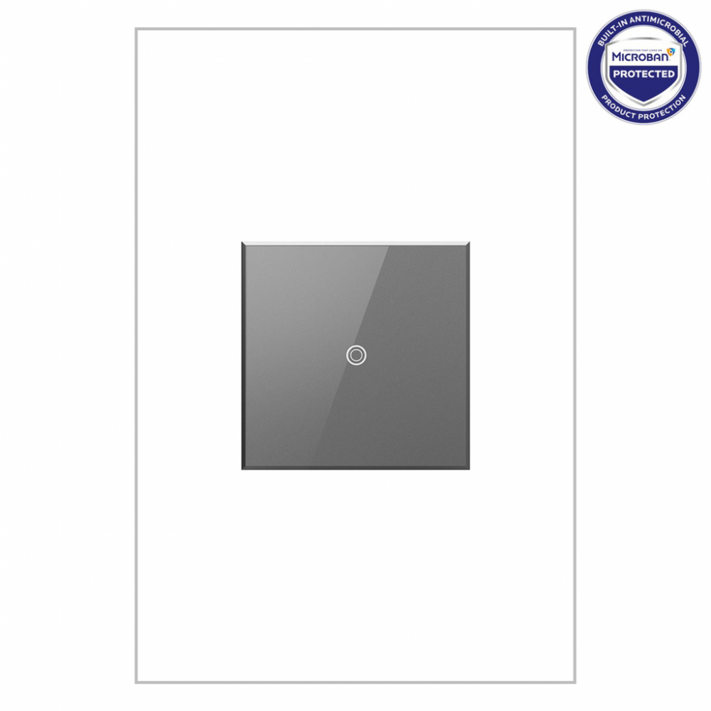 adorne Touch Switch, Magnesium, with Microban