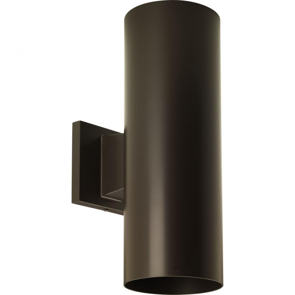 5" LED Outdoor Up/Down Modern Antique Bronze Wall Cylinder with Glass Top Lense