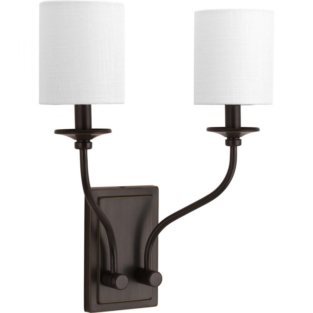 Bonita Collection Antique Bronze Two-Light Wall Sconce