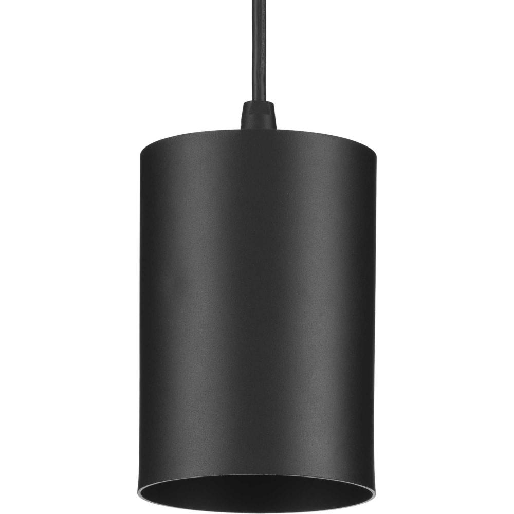 5"  Black Outdoor Aluminum Cylinder Cord-Mount Hanging Light