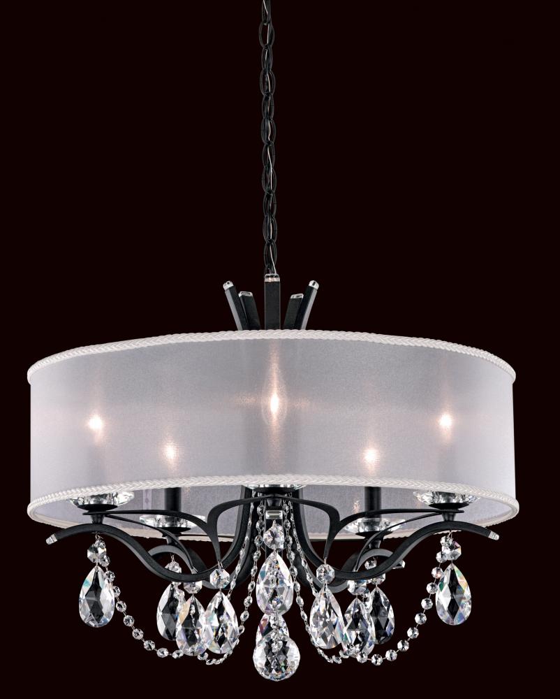 Vesca 5 Light 120V Chandelier in French Gold with Heritage Handcut Crystal