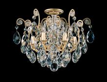 Schonbek 1870 3784-22 - Renaissance 6 Light 120V Semi-Flush Mount in Heirloom Gold with Heritage Handcut Crystal