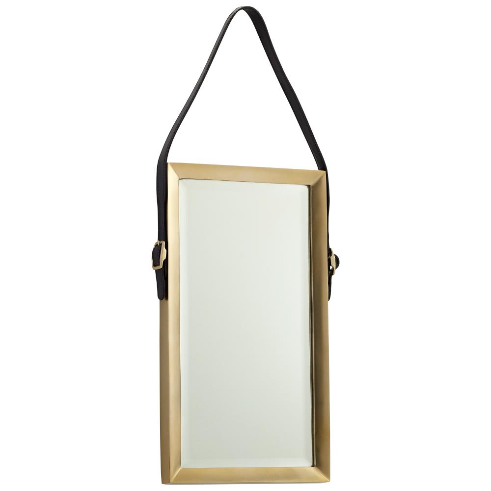 Long Venster Mirror Antique Brass - Medium