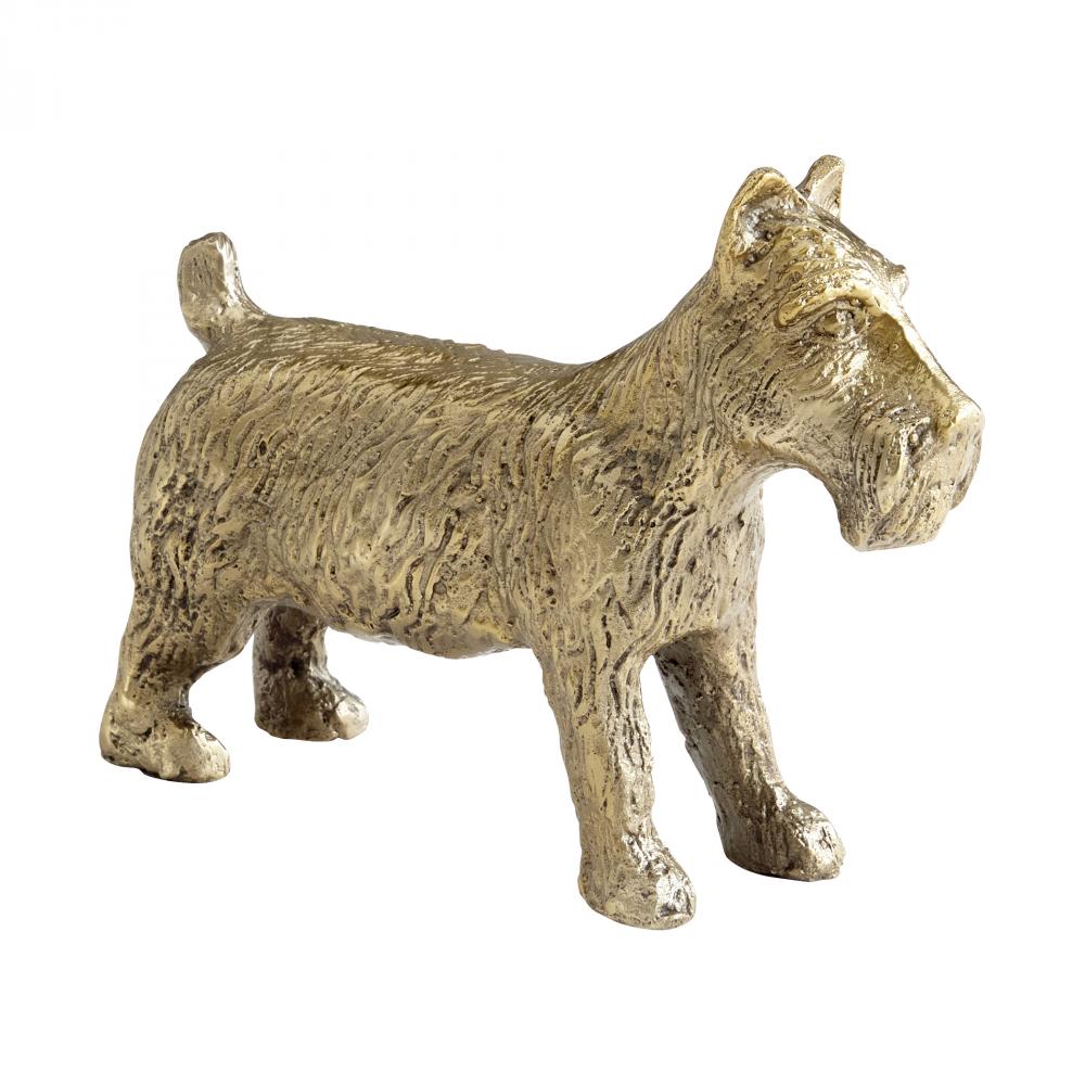 Dog Token Aged Brass