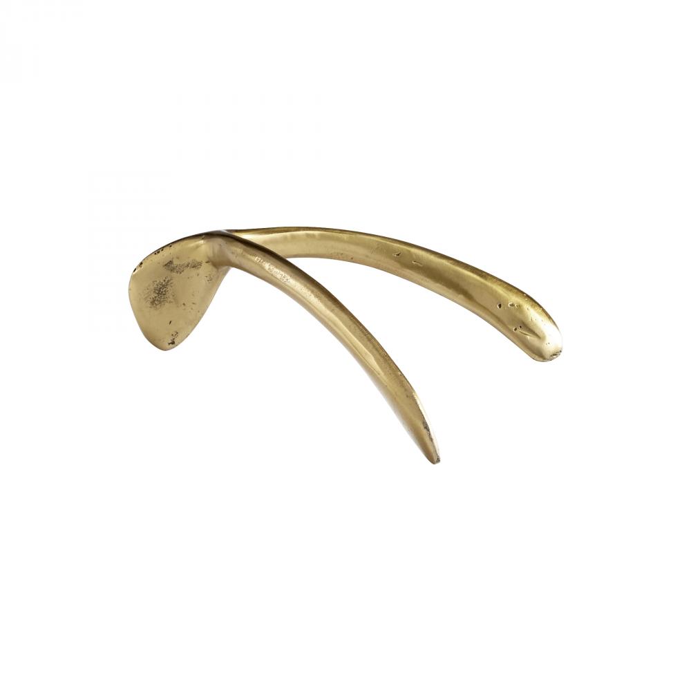 Wishbone Token Aged Brass