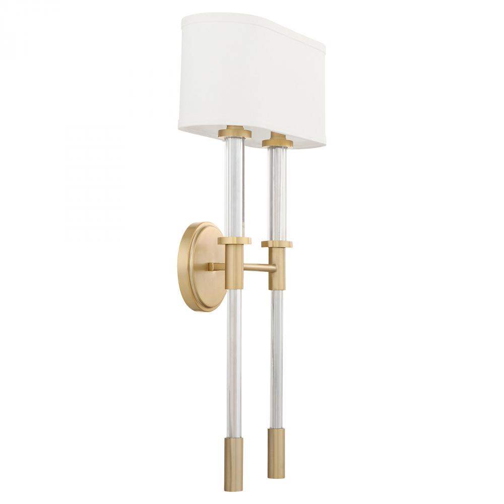 Hightower 2 Light Wall Sconce Aged Brass
