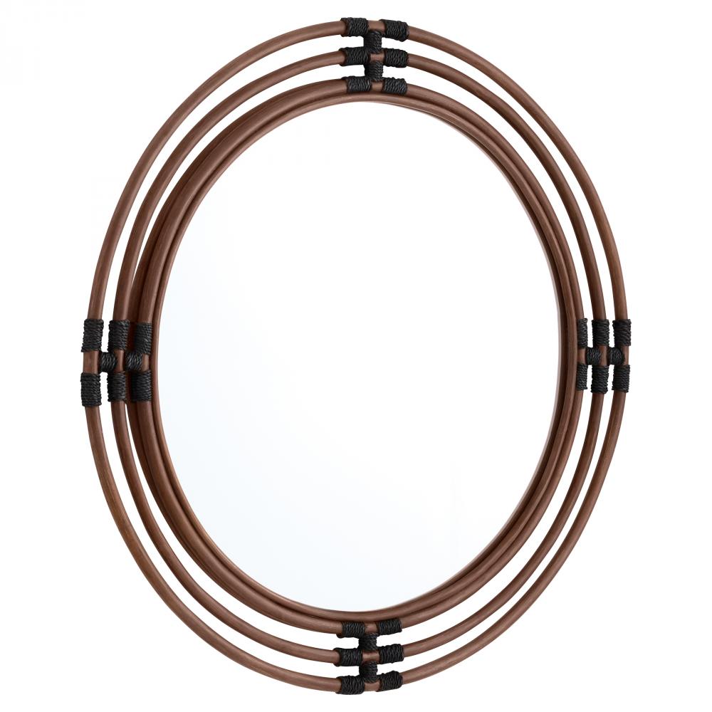 Concentrico Mirror Smoke Rattan Black