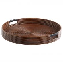 Cyan Designs 11717 - Papeete Round Tray Designed by J Kent Martin Brown - Large