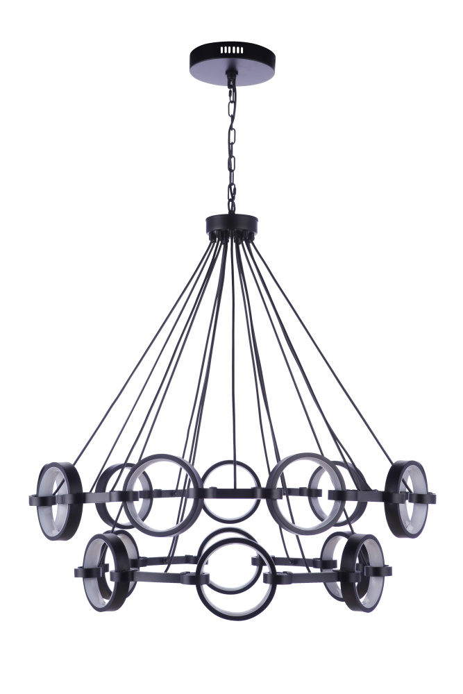 15 Ring 2-Tier LED Chandelier