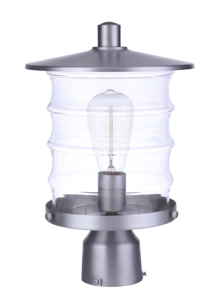 Canon 1 Light Outdoor Post Mount in Satin Aluminum