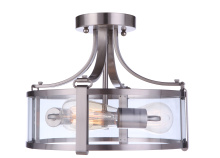 Craftmade 55353-BNK - 3 Light Semiflush