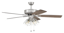 Craftmade P104BNK5-52DWGWN - 52" Ceiling Fan w/Blades, 4 Clear Glass LED Lights