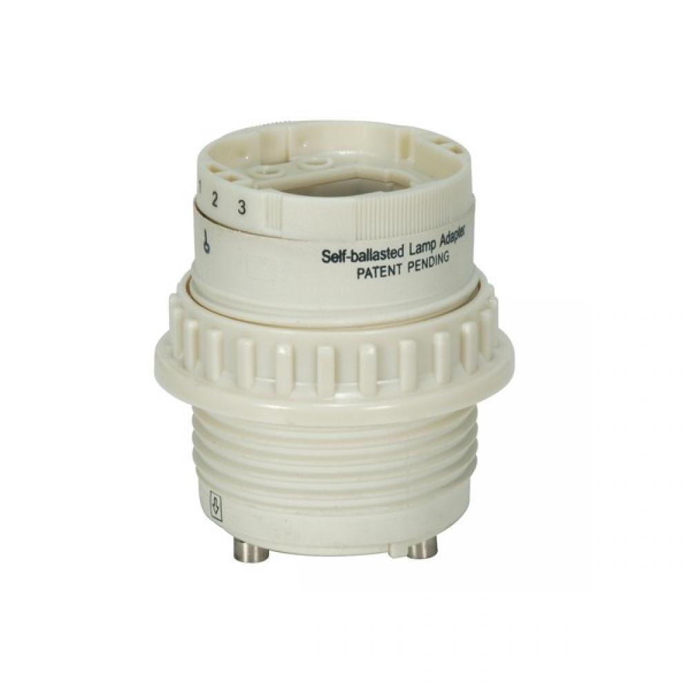 Phenolic Self-Ballasted CFL Lampholder With Uno Ring; 277V, 60Hz, 0.30A; 26W G24q-3 And GX24q-3;