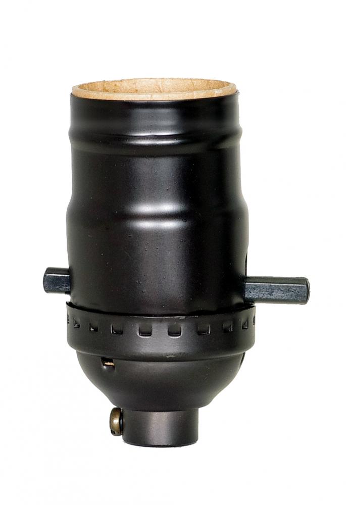 On-Off Push Thru Socket; 1/8 IPS; 3 Piece Stamped Solid Brass; Dark Antique Brass Finish; 660W; 250V