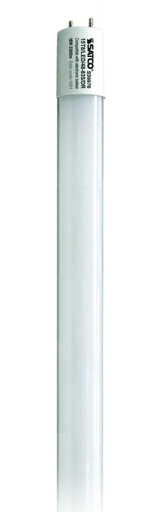 15 Watt T8 LED; Medium bi-pin base; 3500K; 50000 Average rated hours; 2100 Lumens; Type A; Ballast