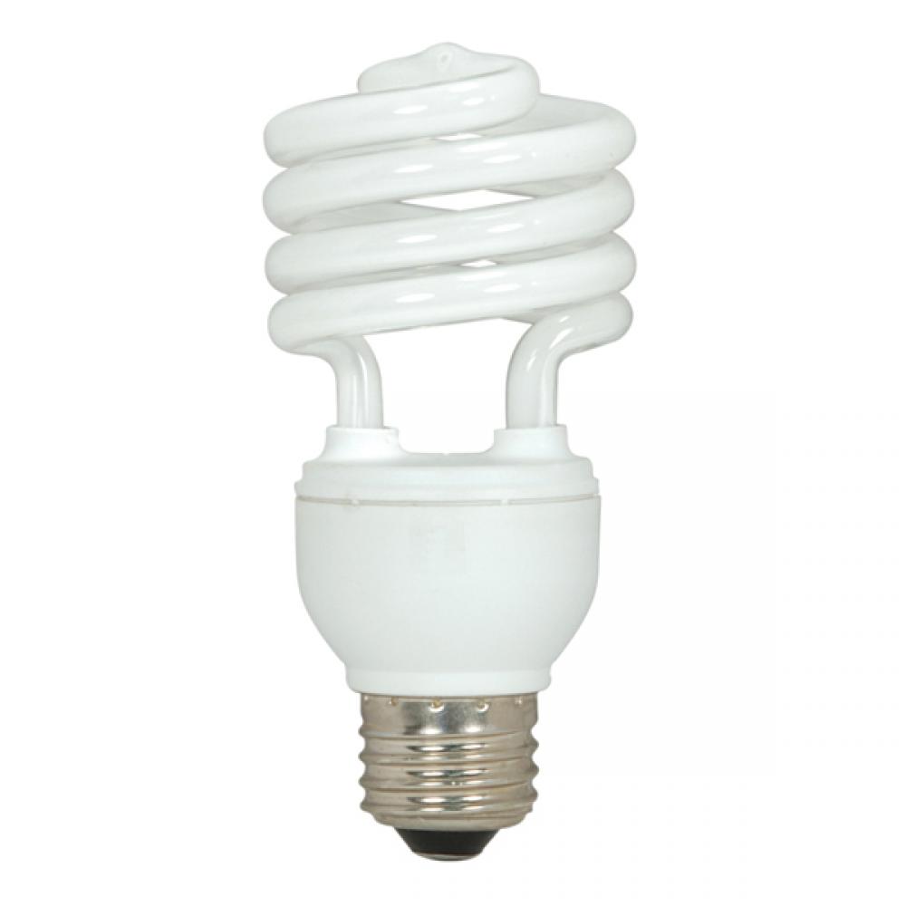 18 Watt; Mini Spiral Compact Fluorescent; 5000K; 82 CRI; Medium base; 120 Volt