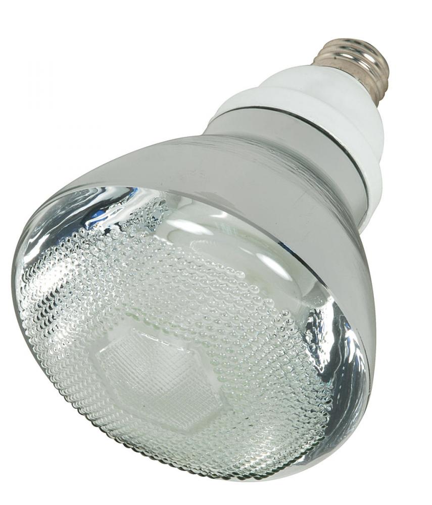 23 Watt; BR38 Compact Fluorescent; 2700K; 82 CRI; Medium base; 120 Volt; Shatter Proof