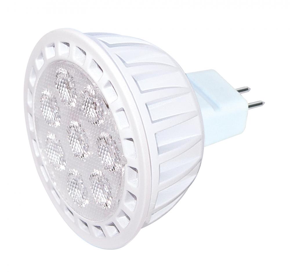 Discontinued - 7 watts; MR16 LED; GU5.3 base; 3000K; 40' beam spread; 12 volts; Dimmable