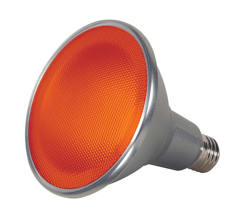 15 Watt PAR38 LED; Amber; 40 deg. Beam Angle; Medium base; 120 Volt