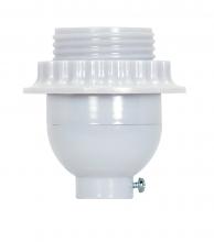 Satco Products Inc. 80/2530 - Short Keyless Socket; Phenolic; White Finish; With Set Screw