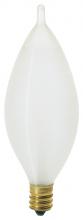 Satco Products Inc. S2705 - 60 Watt C11 Incandescent; Spun White; 4000 Average rated hours; 606 Lumens; Candelabra base; 120