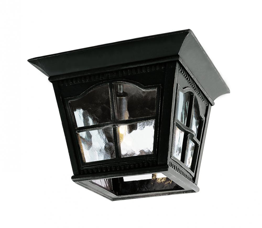 Briarwood 3-Light Rustic, Chesapeake Embellished, Glass and Metal Open Base Outdoor Flush Ceiling La