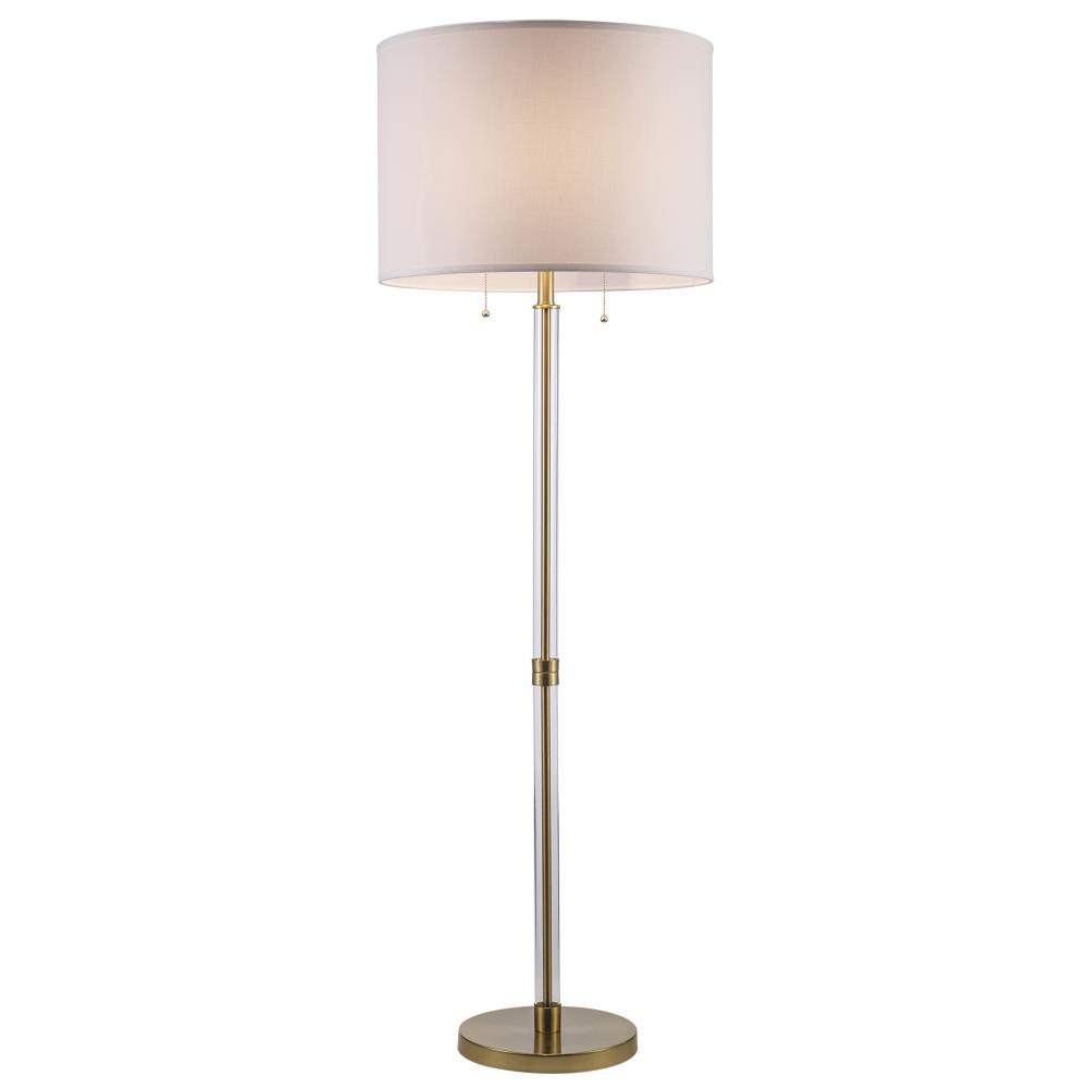 TABLE LAMP POTTERY VASE-WH