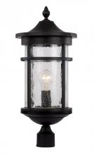 Trans Globe 40384 BK - Avalon Crackled Glass Outdoor Post Mount Lantern Head