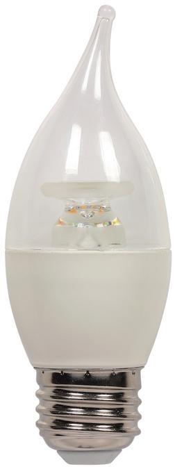 7W CA13 LED Dimmable Warm White E26 (Medium) Base, 120 Volt, Card