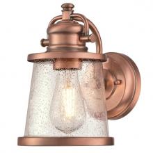 Westinghouse 6361000 - Wall Fixture Washed Copper Finish Clear Seeded Glass