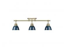 Golden 3602-3SF AB-NVY - Shepard 1-Light Wall Sconce in Modern Brass with Matte White