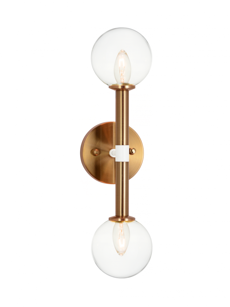 Stellar Aged Gold Brass Wall Sconce