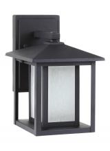 Generation Lighting 8902997S-12 - Hunnington contemporary 1-light outdoor exterior small led outdoor wall lantern in black finish with