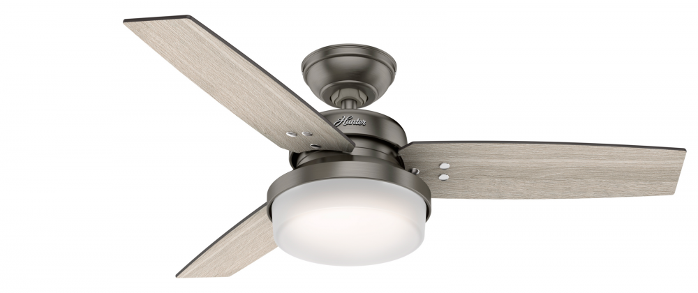 Hunter 44 inch Sentinel Brushed Slate Ceiling Fan with LED Light Kit and Handheld Remote