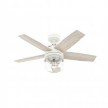 Hunter 52287 - Hunter 44 inch Margo Textured White Ceiling Fan with LED Light Kit and Handheld Remote