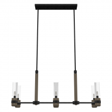 Arya Collection Eight-Light Brushed Gold Luxe Linear Chandelier