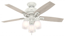 Hunter 52229 - Hunter 44 inch Donegan Fresh White Ceiling Fan with LED Light Kit and Pull Chain