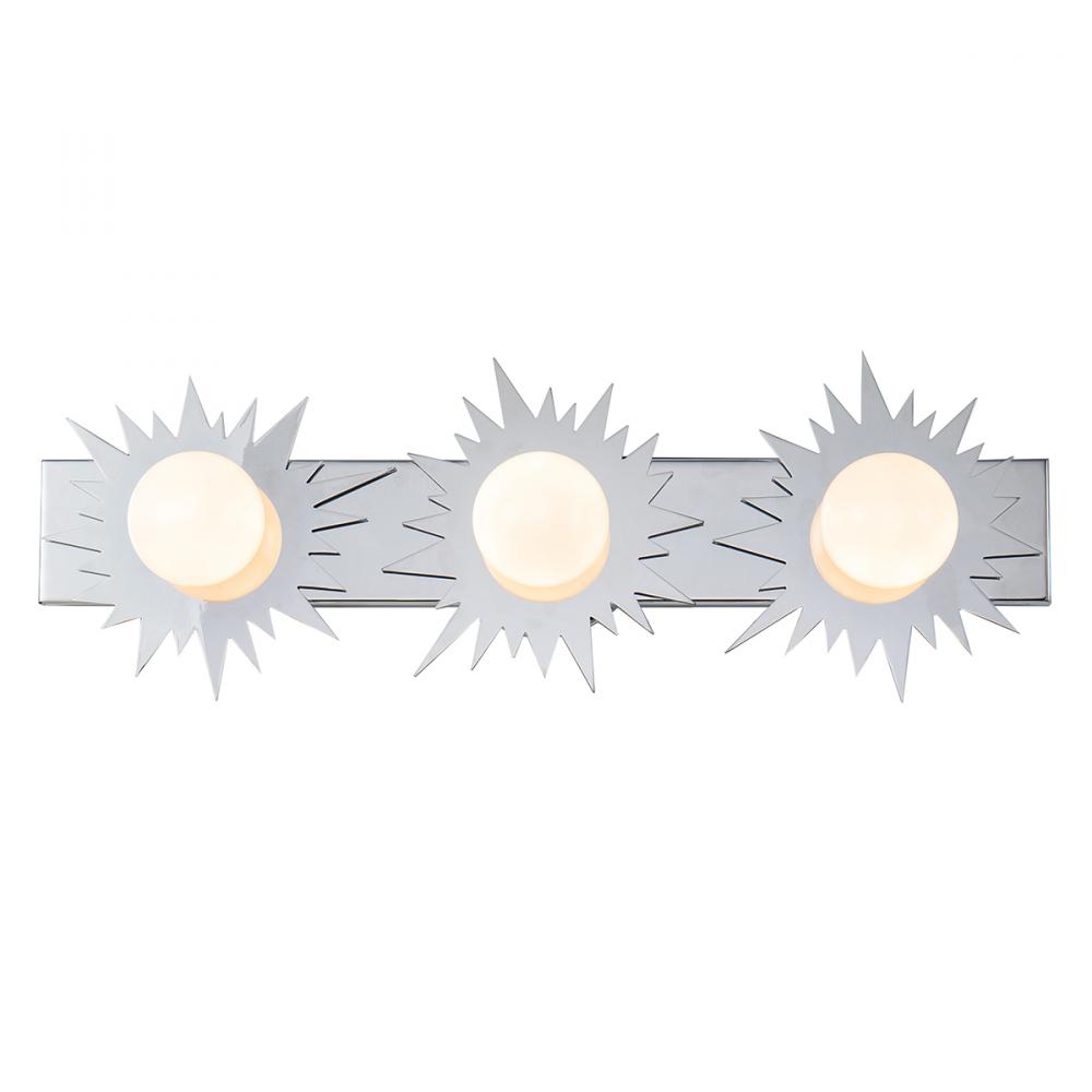 Soleil 3 Light Bath Vanity Silver Star In Polished Chrome