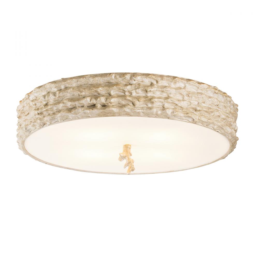 Trellis Bone Finish 3-Light Flush