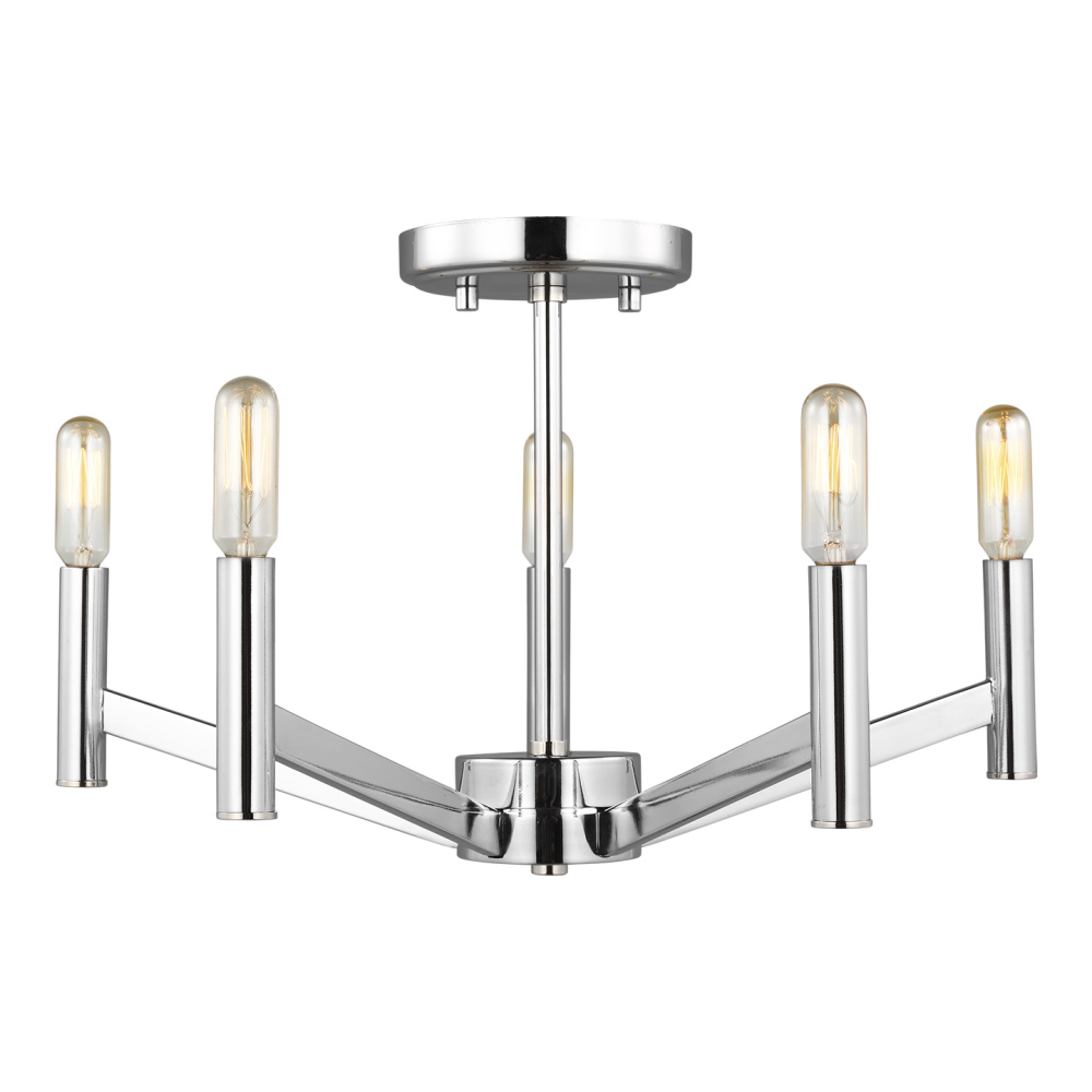 Vector Five Light Semi-Flush Mount
