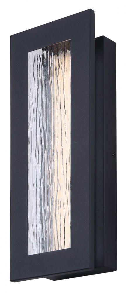 Kingsly, LOL603BK, BK (Sand) Color, LED Outdoor Light, Textured Glass, 14W Integrated LED
