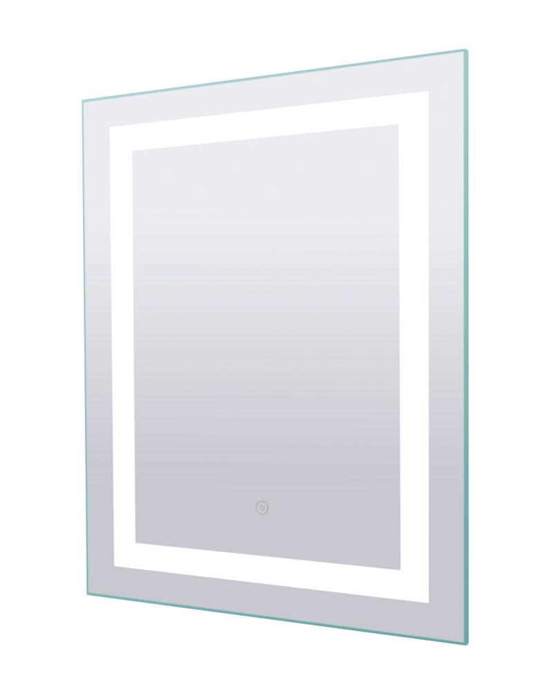 LED Oval Mirror, 27.5inch W x 27.5inch H, On off Touch Button, 43W, 3000K, 80 CR
